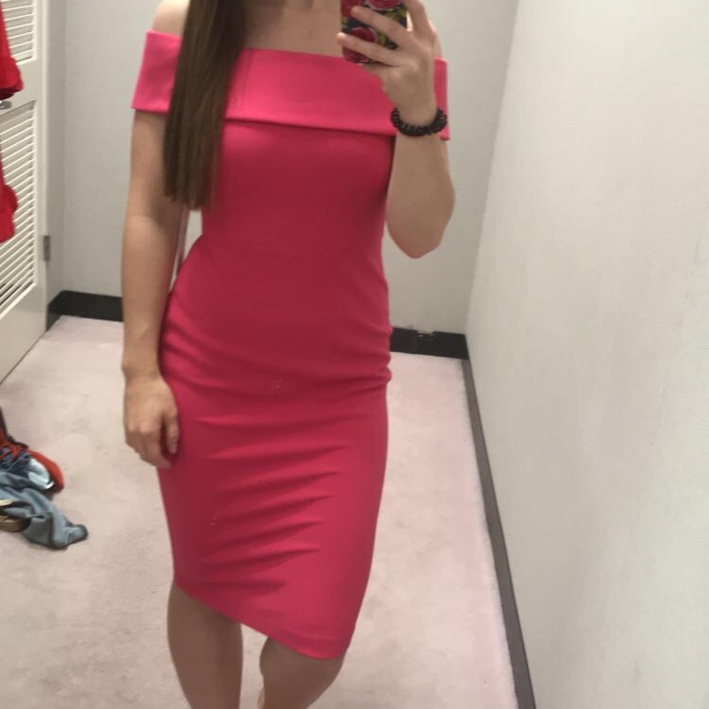 Calvin Klein Off The Shoulder Sheath Dress